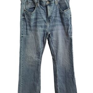 Cody James Blue Relaxed Fit Jeans with Subtle Fading
